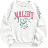 Sulayesh Cute Preppy Letter Graphic Sweatshirts for Teen Girls Oversized Aesthetic Hoodies Crewneck Long Sleeve Pullover Tops