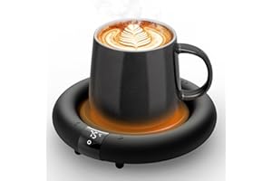 Bistfy Coffee Mug Warmer, 36W Cup Warmer for Desk with 8H Auto Shut Off, 3 Temp Settings, Mug Warmer Heating Coffee, Beverage, Milk, Tea, Candle Warmer Plate for Desk Home, Office(No Cup) (Black)