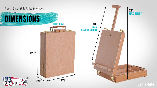5 Art+Supply+Adjustable+Sketchbox+Beechwood