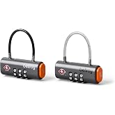 Bellroy Travel Lock Duo (Set of 2 TSA Luggage Locks with Flexible Fit and Combination Function) - Graphite