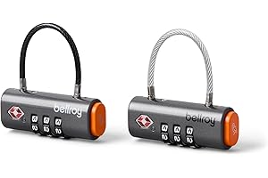 Bellroy Travel Lock Duo (Set of 2 TSA Luggage Locks with Flexible Fit and Combination Function) - Graphite