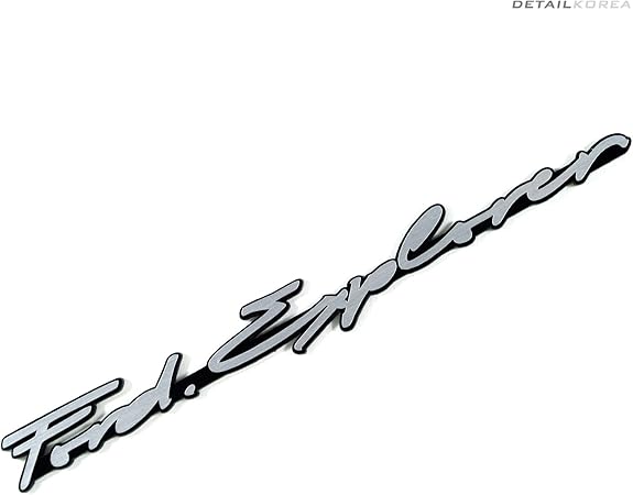 Amazon Detailkorea 自動車 筆記体 のスローガン E Type Silver 銀色 海外直送品 エンブレム 車 バイク