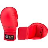 Tokaido WKF Karate Mitt with Thumb Red