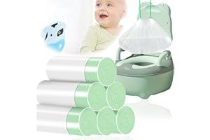PANXXSEN 100 Pack Potty Chair Liners with Drawstring,Training Toilet Seat Potty Bags,Disposable Cleaning Bag for Kids Toddler Adults Pet Outdoors(44 x 24 cm)
