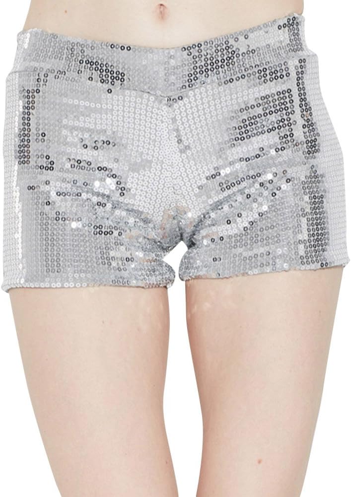 ZongSen Women's Short Pants Sequin Shiny Shorts Sexy Pole-Dance Nightclub Shorts