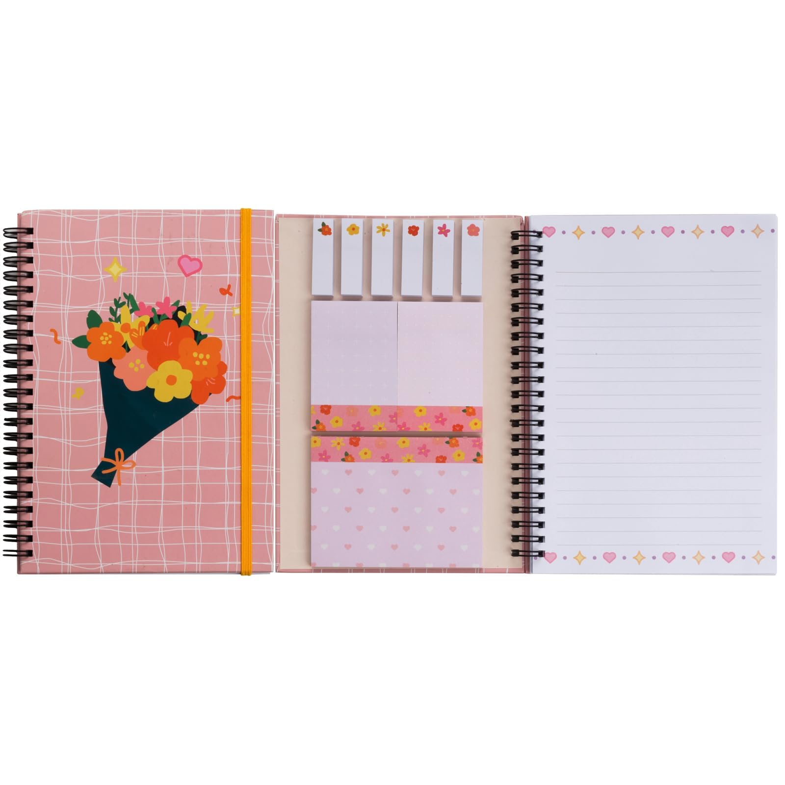 A5 Sticky Notebook,Each with 9 Pads of Decorated Sticky Notes and a Handy Notebook,Self-Stick Note Pads Teacher Appreciation Gift Writing Memo Pads School Office Supplies and Daily Life Organization