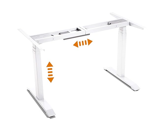 moebel-eins Office One Elektrisch höhenverstellbares Tischgestell Memory-Steuerung für alle gängigen Tischplatten mit Softsta