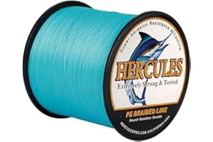 HERCULES Cost-Effective Super Strong 4 Strands Braided Fishing Line 6LB to 100LB Test for Salt-Water, 109/328 / 547/1094 Yards (100M / 300M / 500M / 1000M), Diam# 0.08MM - 0.55MM, Hi-Grade