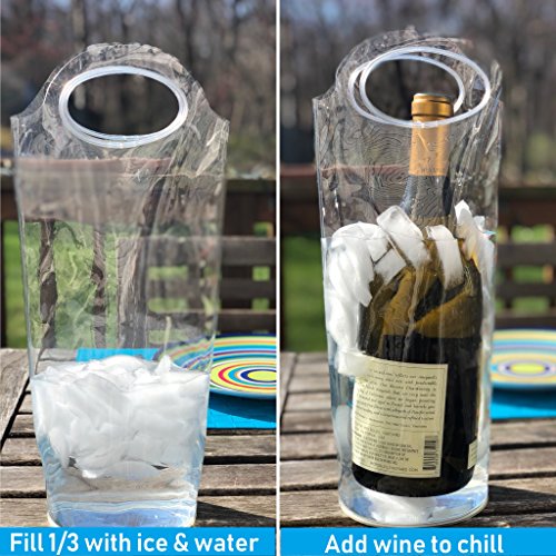 image for Cooler Kangaroo Portable Wine Chiller Bag - Cooler Tote uses Ice & Wat