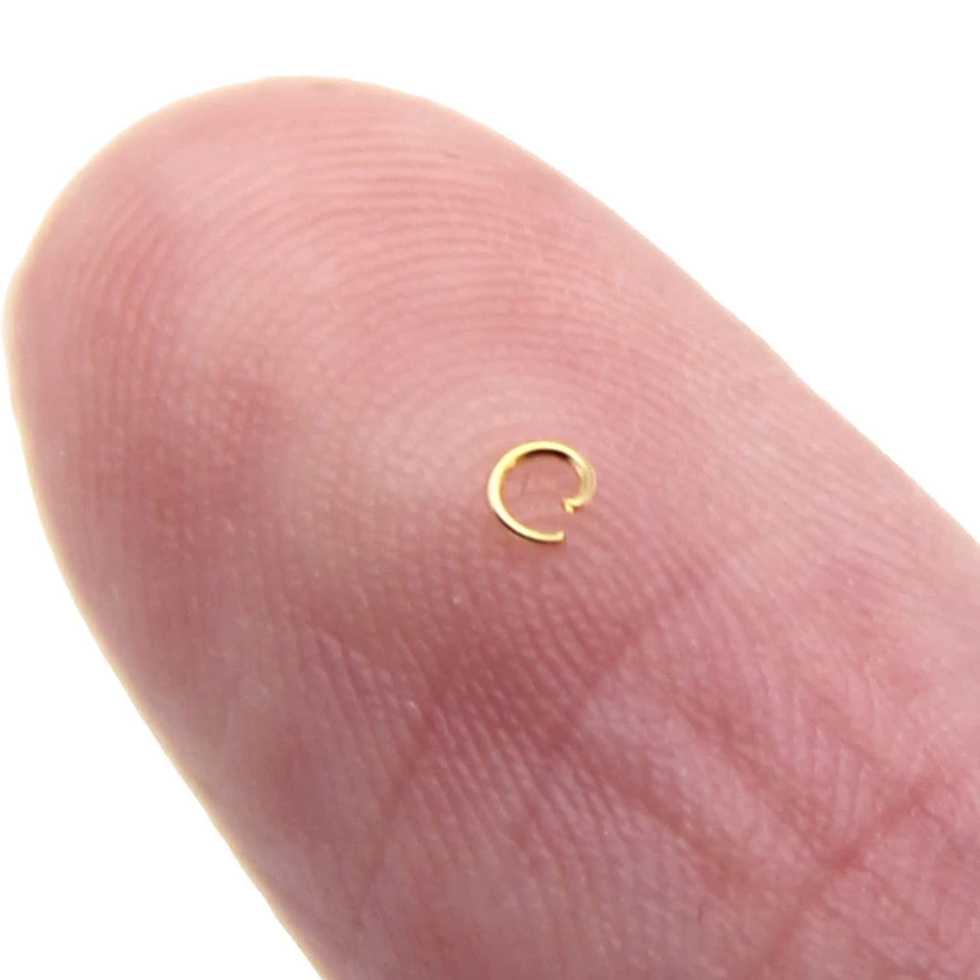Photo 1 of 3 mm Jump Rings 18K Gold Plated Stainless Steel Open Jump Rings Small Jump Rings for Miniature Jewelry Making (Gold 3 mm)