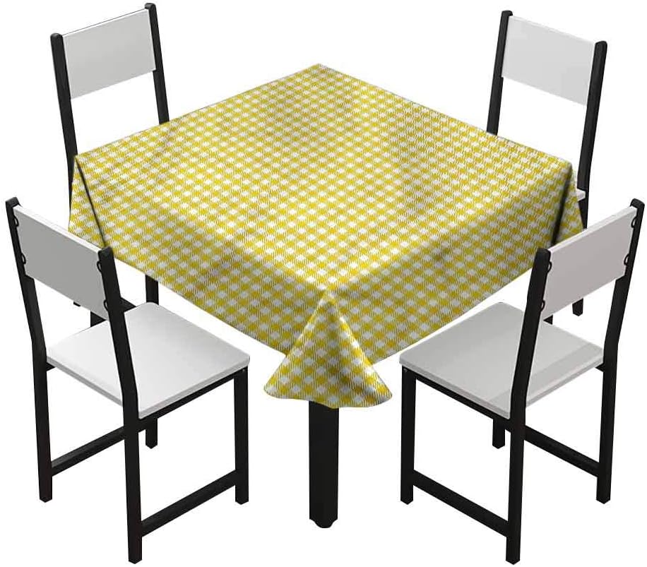 Square Tablecloth 52" x 52", Abstract,Summer Squares, Table Cloth for