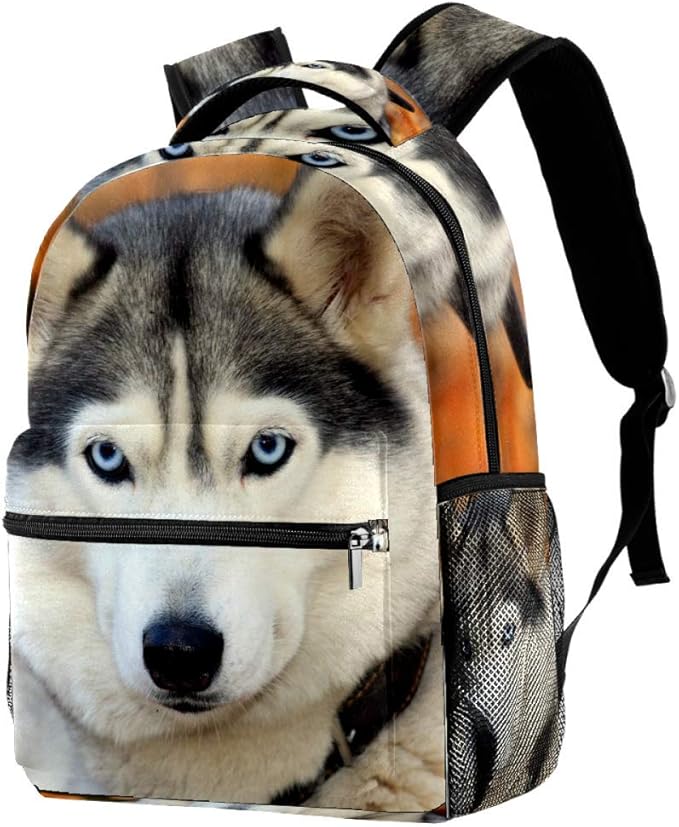 School Backpack Animal Husky Dog Backpack for Teen Girls 29.4x20x40cm Amazon.co.uk Luggage