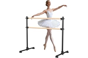Noliven 4Ft Adjustable Height Ballet Barre, Freestanding Heavy Duty Ballet Bar, Heavy Duty Dance Bar Support for Barre Workou