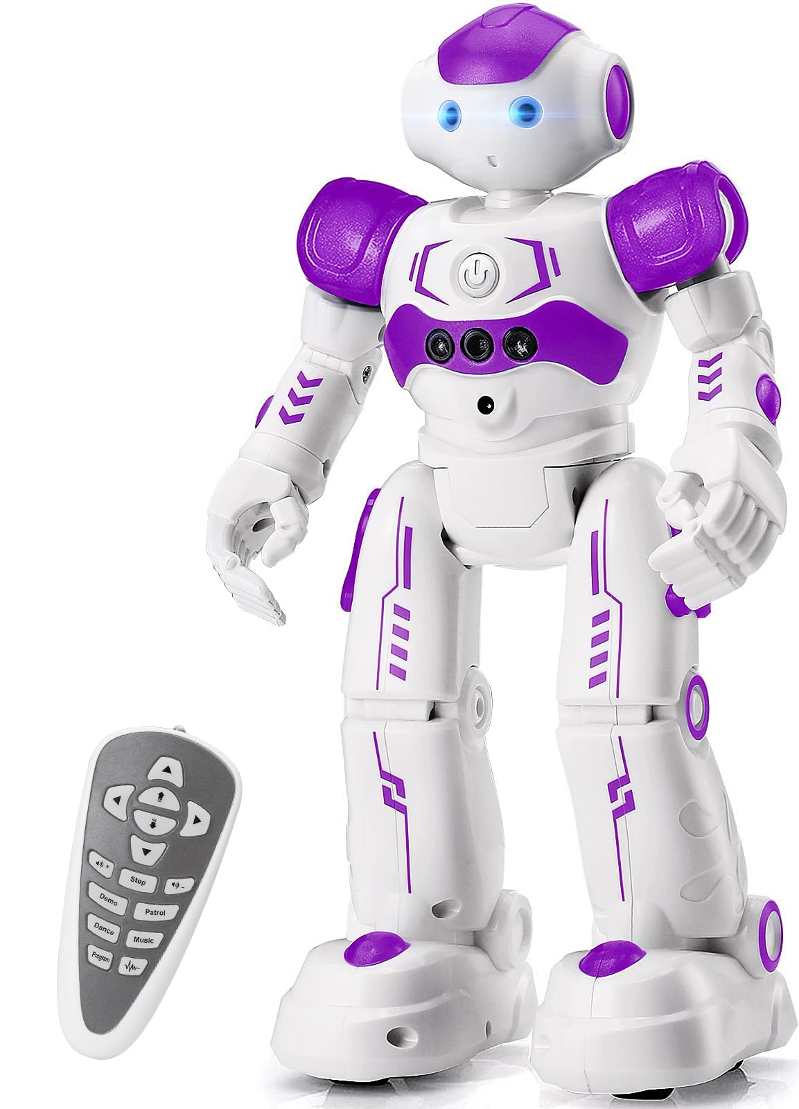 KingsDragon RC Robot Toys for Kids, Gesture & Sensing Programmable Remote Control Smart Robot for Age 3 4 5 6 7 8 Year Old Boys Girls Birthday Gift Present,Purple Image