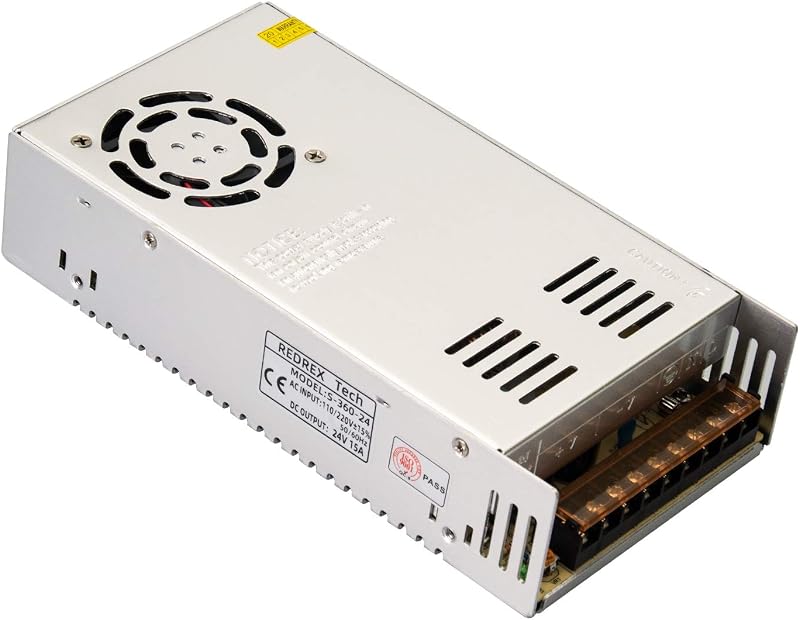 Redrex 24V 15A 360W DC Universal Switching Power Supply Unit 3D Printer CCTV LED
