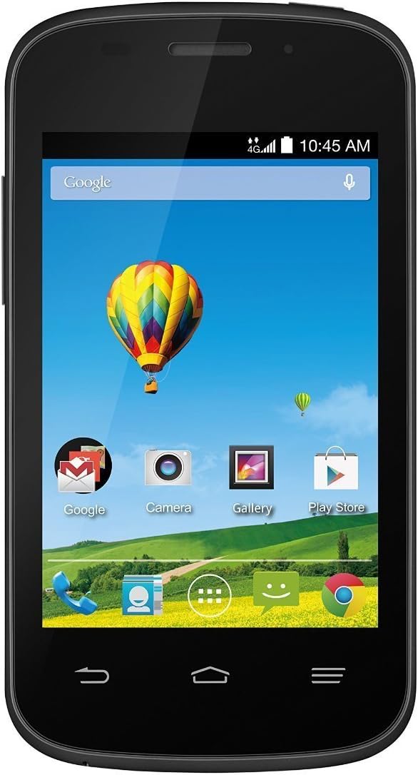 ZTE Zinger Z667T Android GSM Black - No Contract Prepaid Smartphone (Walmart Family Mobile) - Network Locked to Family Mobile Wireless