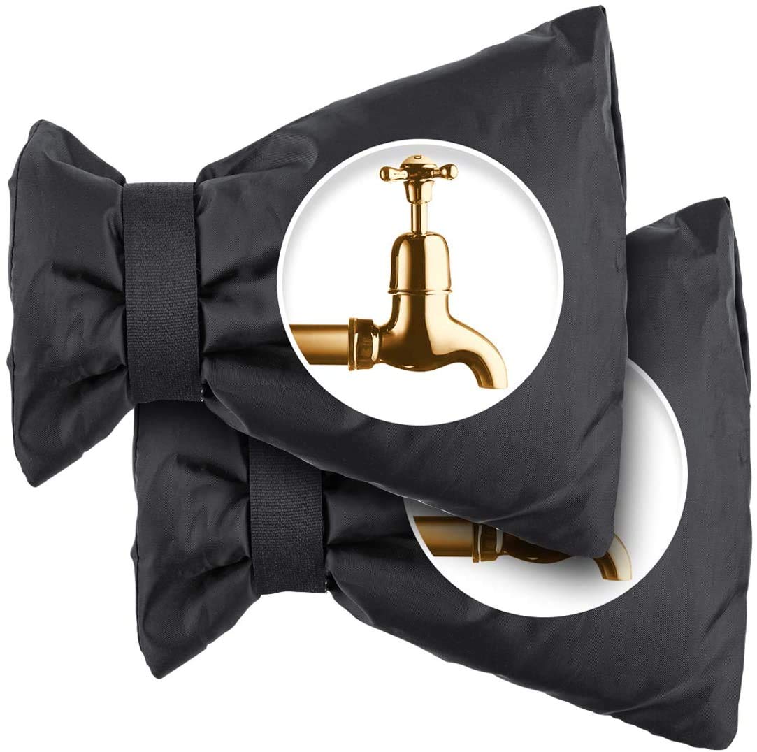 Outside Tap Covers 2 Pack,Larger Tap Protector from Frost for Winter,Thicken Insulated Tap Frost Protector