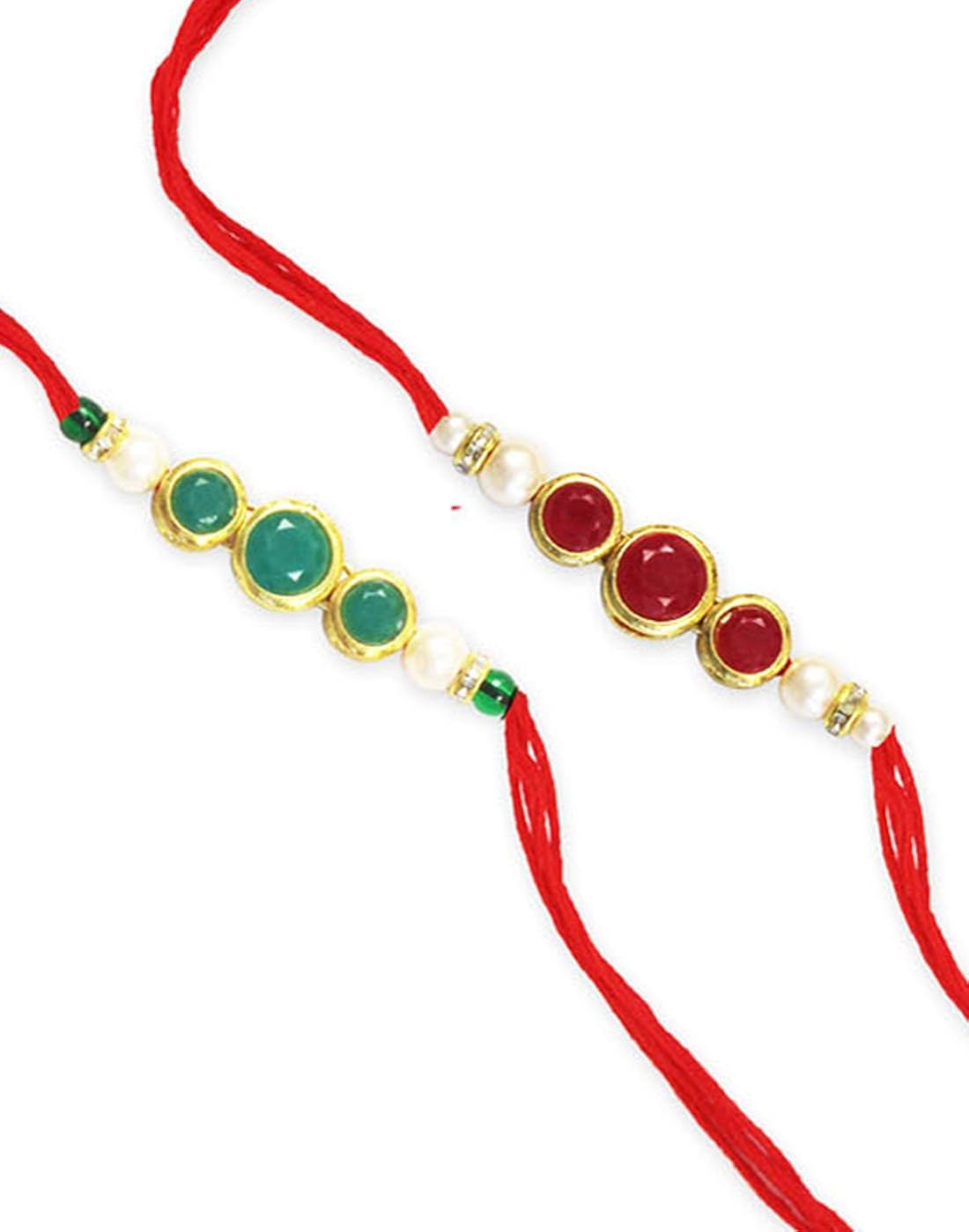 karatcart goldplated kundan rakhi for brother