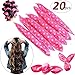 20Pcs Magic Pillow Cloth Hair Roller for Long Medium Hair, Flexible Foam Sponge No Heat Nighttime Hair Curlers DIY No Harm Night Hair Rollers Styling Tool For Women-Pink