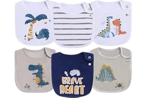 Maiwa Cotton Waterproof Baby Bibs for Girls Boys Unisex for Drooling Drooler Teething with Snaps,Oeko-TEX Certified Print