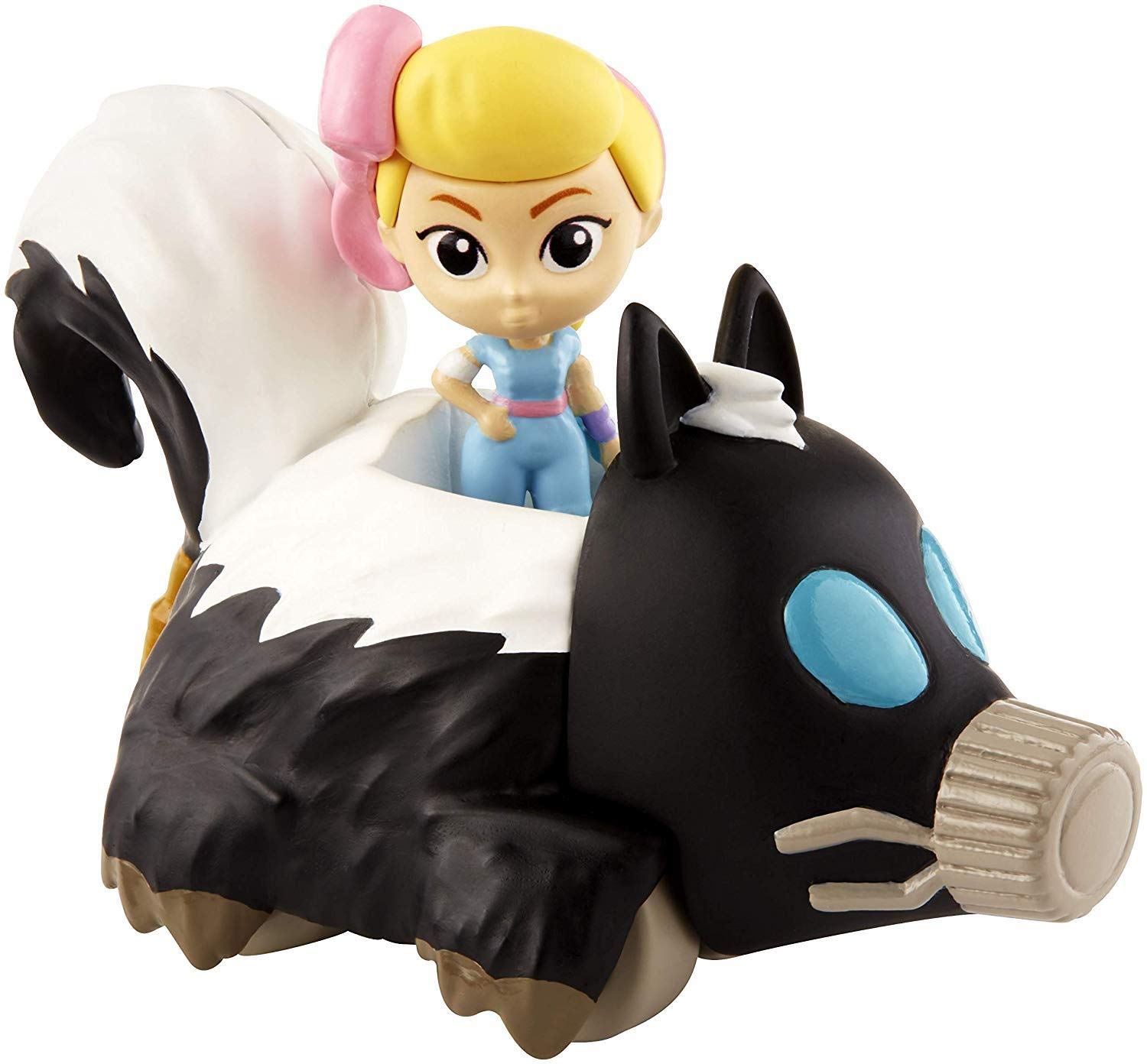 Disney Pixar Toy Story 4 Bo Peep Mini Figure and Skunkmobile Vehicle, Compact for Home and On-the-Go Play — image 1