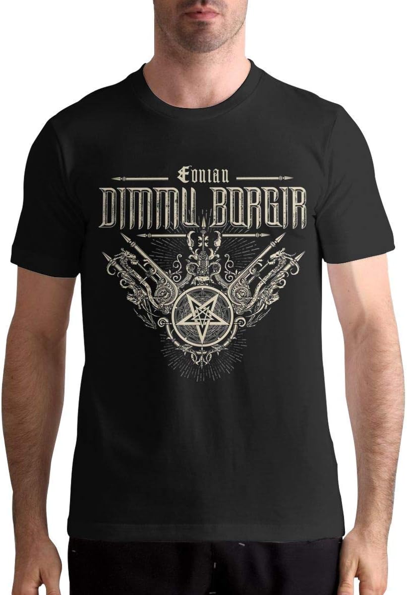 Dimmu Borgir T Shirts Men's Tops Short Sleeved Round Neck Cotton Shirt