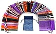 48 Organza Drawstring Pouches Gift Bags Assorted Colors 4x5" (As shown) Multicoloured