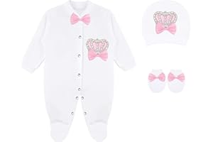 Lilax Baby Girl Newborn Crown Jewels Layette 3 Piece Gift Set