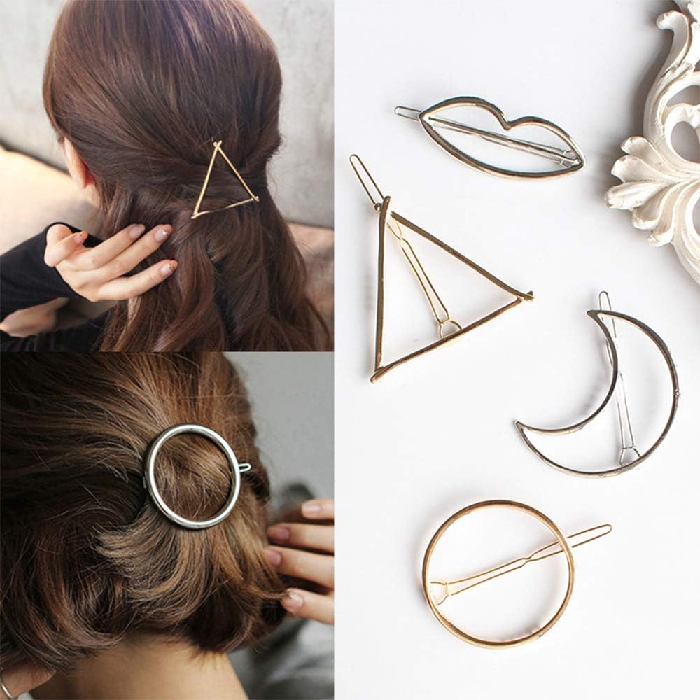 YOFASEN Hair Clip Fashion Various Shape Hair Barrettes Creative Geometric Shape Hollow Barrettes for Women Styling Accessories Hair Pins - Image 3