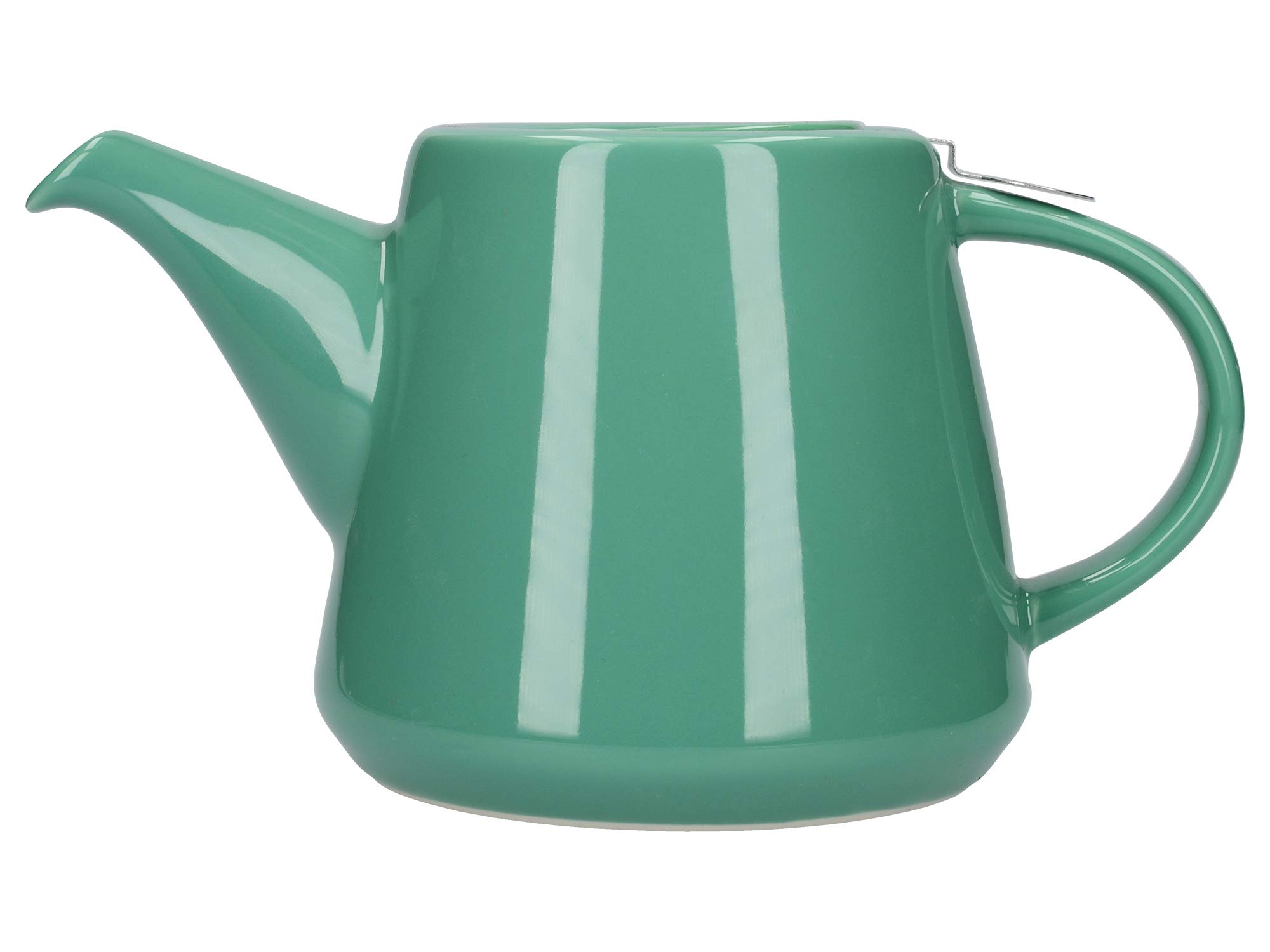 London Pottery Hi-T Infuser Teapot Set with Filter and Built-in Drip Tray, Stoneware, Green, 4 Cup (1 Litre) โ image 1