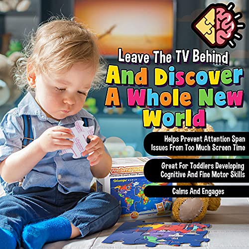 Wonderful World Map Jigsaw Puzzle Jumbo Floor Puzzle from ZiGYASAW 54 Giant Pcs 24