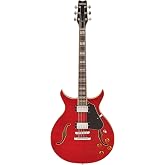 Washburn SH35 Wing Series Semi Hollow Electric Guitar, Trans Red