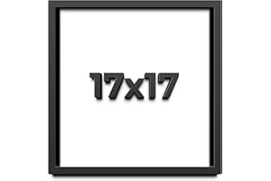 CUSTOMPICTUREFRAMES.COM 17x17 Shadow Box Frame Black | 1 Inch Deep Solid Wood Shadowbox Display Frame | UV Resistant Acrylic Plexiglass, Acid Free Backing, and Hanging Hardware | Dugan Picture Frame Style