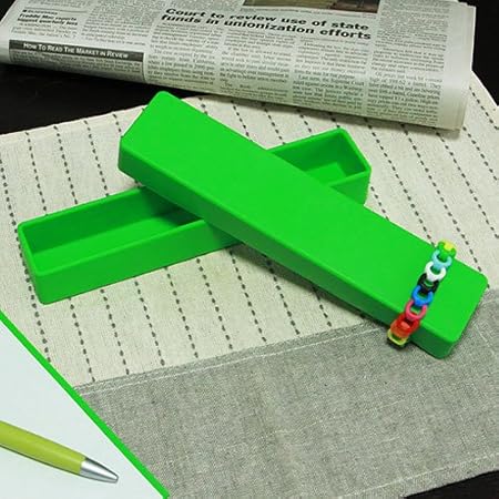 Amazon Plaplam プラプラム ソフトペンケース ボックスタイプ スリム グリーン すべらない 素材で 受験生にも大人気 緑 文房具 オフィス用品 文房具 オフィス用品