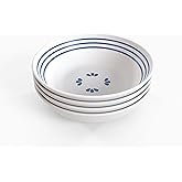 TervisHome Melamine Bowls - Set of 4 | MediterraBlue Collection | Durable Stoneware-like Quality, Dishwasher Safe, Perfect for Indoor and Outdoor Use