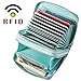 RFID Blocking Leather Wallet for Women,Excellent Women's Genuine Leather Credit Card Holder