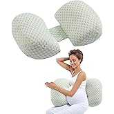 VEVOR Pregnancy Wedge Pillow, W-Shaped Maternity Pillow for Pregnant Women, Soft and Breathable Pregnancy Pillow with Removable & Washable Cover for Back Belly HIPS Support, Lightweight and Portable