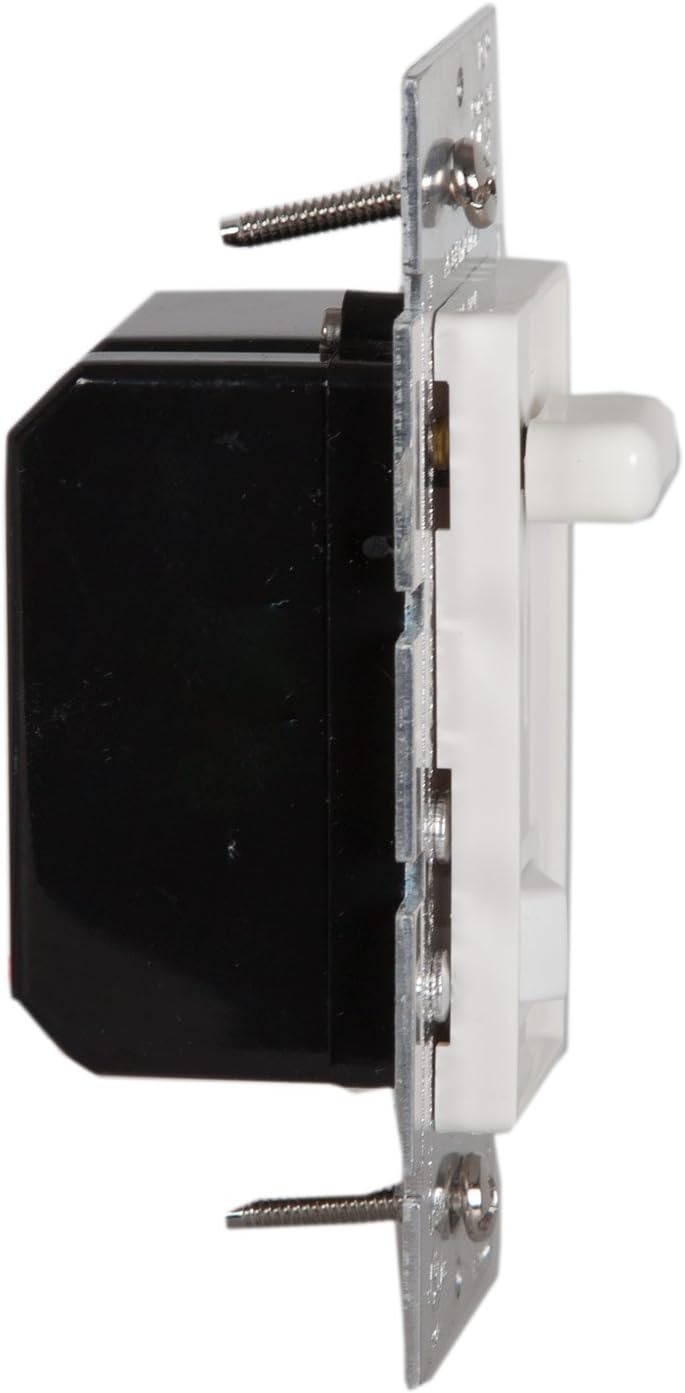 Maxxima 3-Way/Single Pole Dimmer Electrical Light Switch with Blue Indicator Light 600 Watt max, LED Compatible, Wall Plate Included: Industrial & Scientific