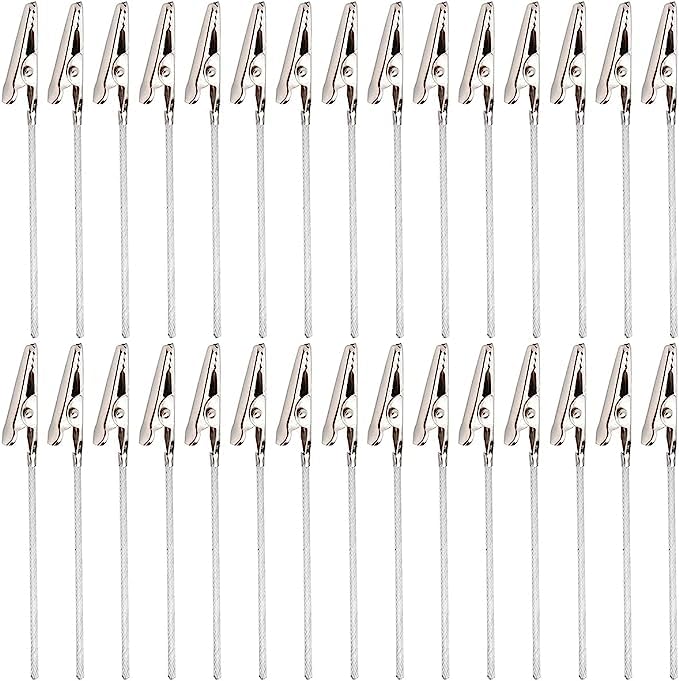 Photo Holder Clips, 50 Pcs Photo Clips Metal Alligator Clips 3.94 Inch Long-Tailed Metal Wire Clips for Shop Display Price Tag Photo Display Note Clip