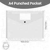 TOOELMON A4 Clear Plastic Wallets 20 Pack Punched Pockets Ring Binder view 2