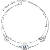 Anklet for Women 925 Sterling Silver Cross Layered Anklet for Women Girls Adjustable Dainty Beach Foot Chain Plus 9 10 Inch Charm Anklet Jewelry Birthday Gifts