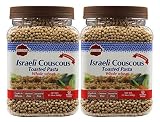 Baron's Kosher Israeli Couscous Toasted Pasta 21.16-ounce Jar - Pack of 2 - (Whole Wheat Israeli Couscous)