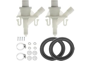 ZYLJHZ 2 Pack 385311641 rv water valve kit,Camper toilet valve replacement kit With Flush Ball Seal Replacement for Dometic and Sealand 300, 301,310,311,320,321 RV Toilet,Ultrasonic technology, leak proof