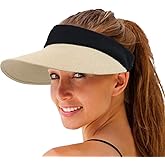 Women Straw Sun Visor Hat Wide Brim Summer UV Protection Beach Cap Foldable Packale Korean Style