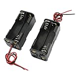 SODIAL(R) 2pcs Black 2-Layers 4 x 1.5V AAA Battery