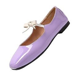 Hee grand Bowknot Mary Jane Flats for Women Shiny
