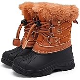 BMCiTYBM Toddler Snow Boots Boys Girls Little Kids Winter Shoes Cold Weather Outdoor Lightweight (Toddler/Little Kids)