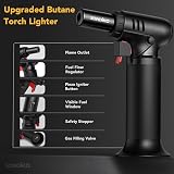 Sondiko Kitchen Blow Torch S907 with Fuel Gauge Adjustable Flame Refillable view 3