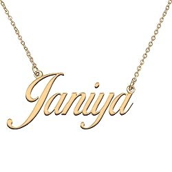 HUAN XUN Customized Custom Simple Any Name Necklace