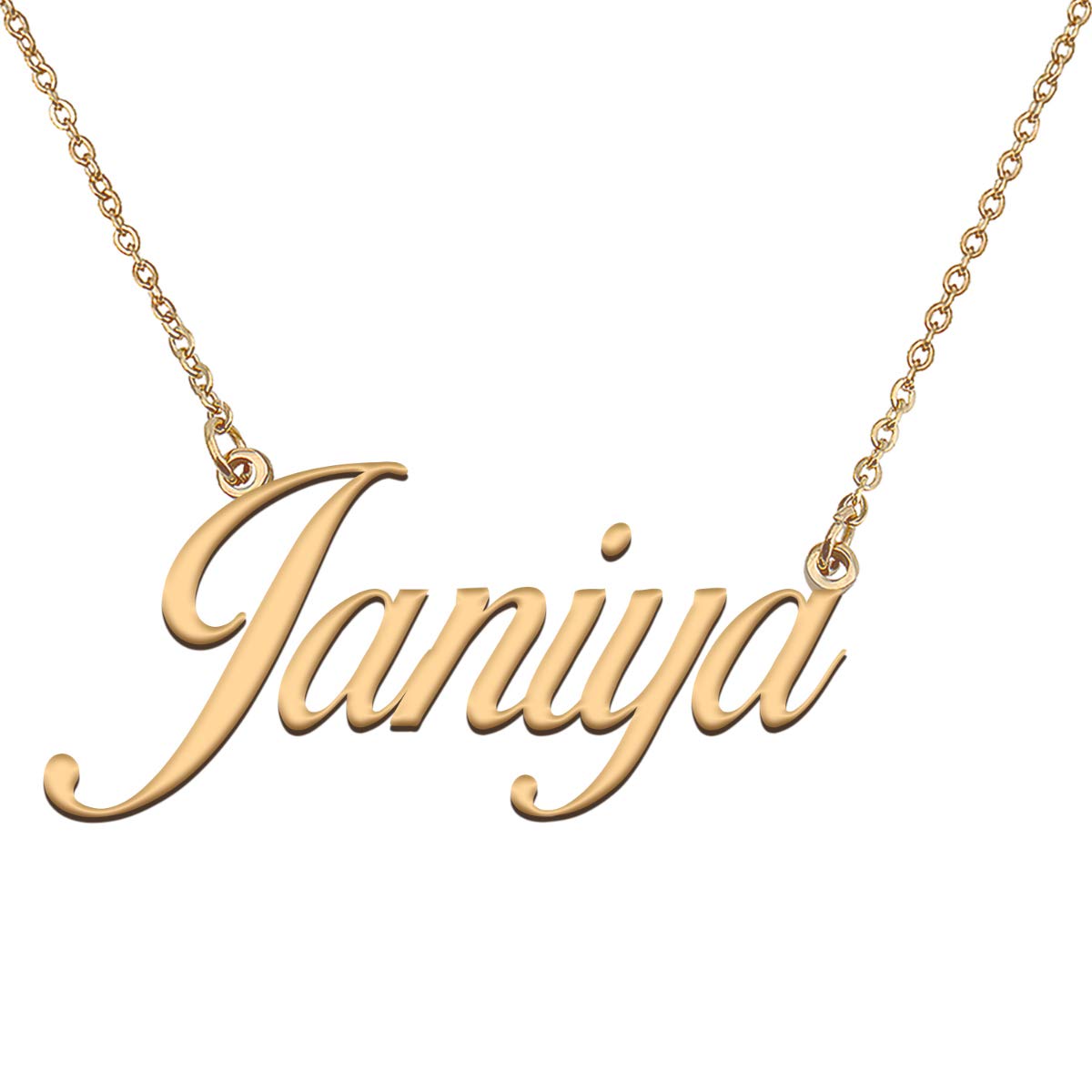 HUAN XUN Customized Custom Simple Any Name Necklace